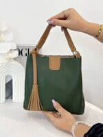 کیف دوشی زنانه تک بند شرانگ سبز - Image 2