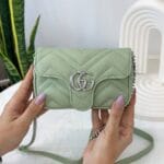 کیف دوشی زنجیردار زنانه گوچی سبز