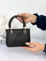 کیف دستی و دوشی زنانه آرمانی مشکی + فیلم - تصویر 2