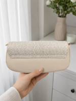 کیف کلاچ و دوشی زنانه دیور کرمی(سفید) + فیلم - تصویر 3