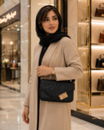 کیف دوشی زنانه مشکی قفل‌دار - Image 2
