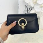 کیف دوشی و کلاچ زنانه قفل دار مشکی + فیلم - تصویر 2