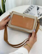 کیف دوشی زنانه کرم قهوه ای - Image 3