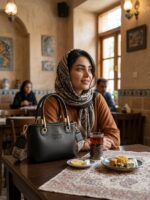 کیف دوشی زنانه مینی آرمانی مشکی - Image 4