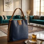 کیف دوشی زنانه تک بند شرانگ آبی