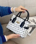 کیف دستی زنانه طرح لویی ویتون (Louis Vuitton) سفید مشکی