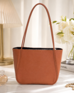کیف دوشی بزرگ (Tote Bag) - رنگ قهوه ای (تراکوتا)