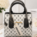 کیف دستی زنانه طرح لویی ویتون (Louis Vuitton) سفید مشکی