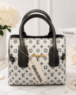 کیف دستی زنانه طرح لویی ویتون (Louis Vuitton) سفید مشکی - Image 2