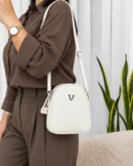 کیف دوشی زنانه ایستاده زارا سفید با بند بلند