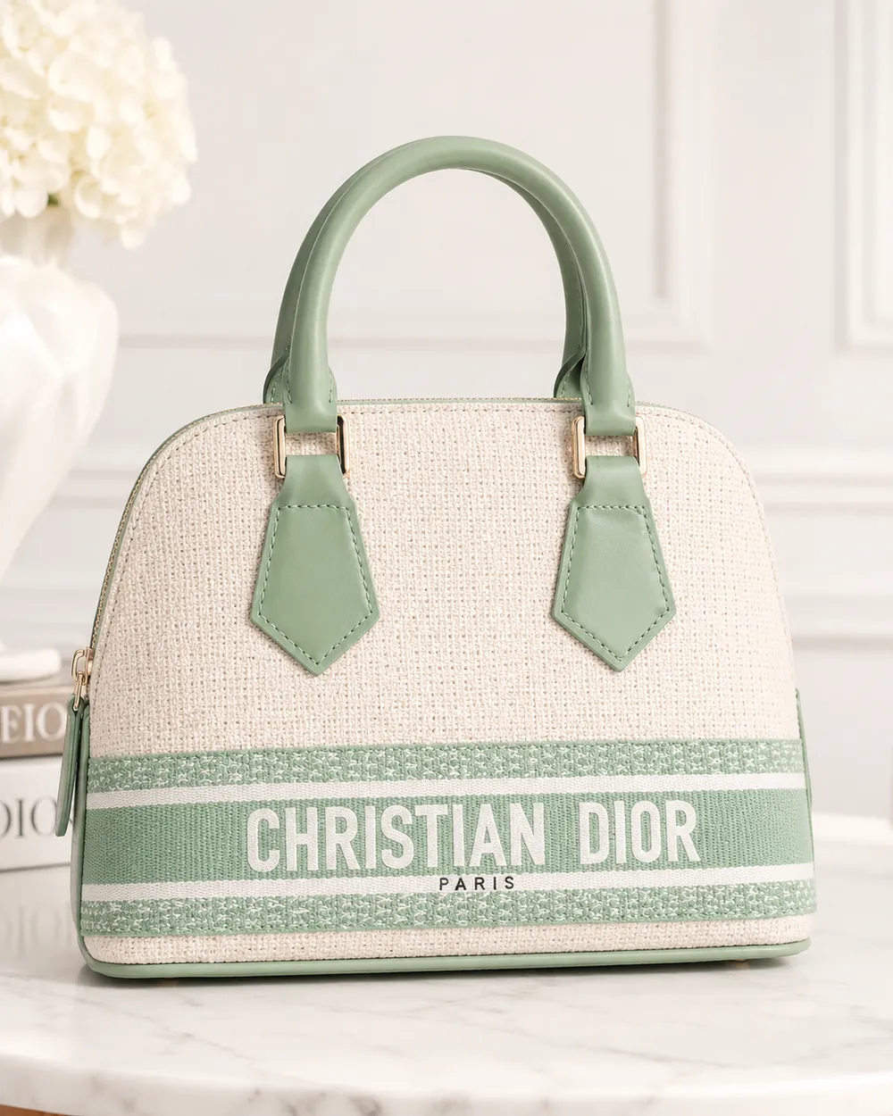 کیف دستی زنانه طرح Dior سبز کیف زنانه طرح دیور سبز پاستلی با خرید اقساطی