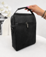 کیف دستی و دوشی مردانه مشکی جیبدار