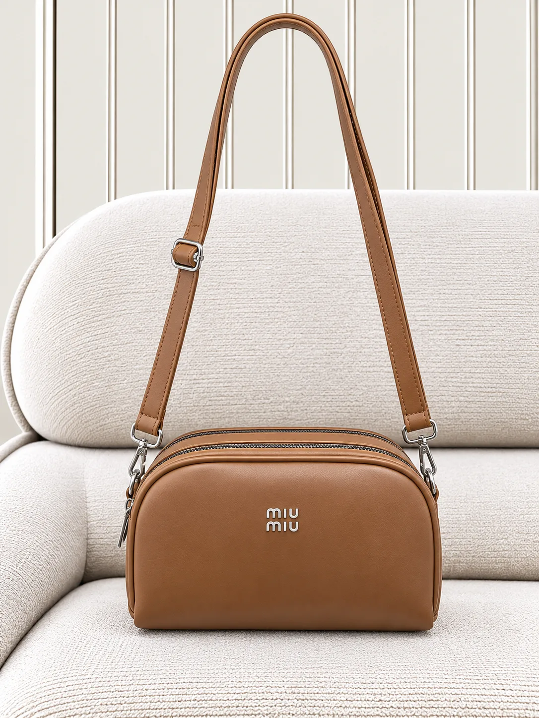 miumiu-style-caramel-womens-crossbody-bag.webp کیف دوشی زنانه عسلی طرح میو میو دو زیپ با بند بلند
