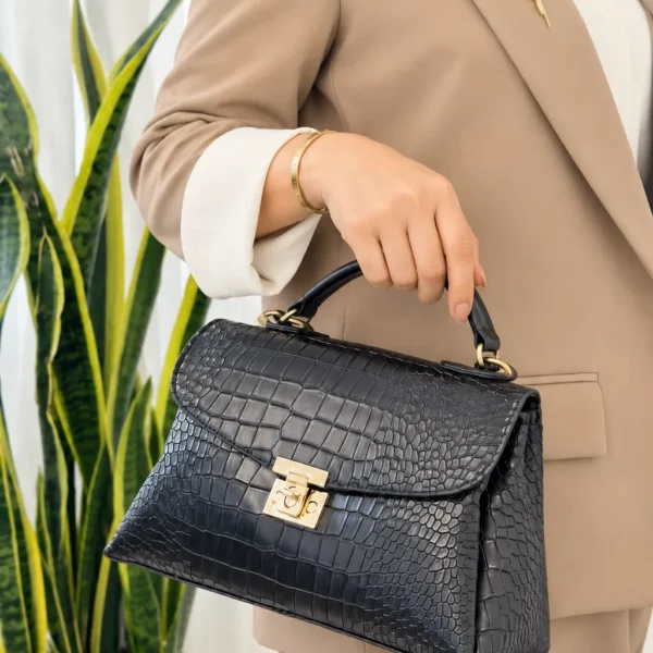 کیف دستی و دوشی زنانه صندوقی مشکی